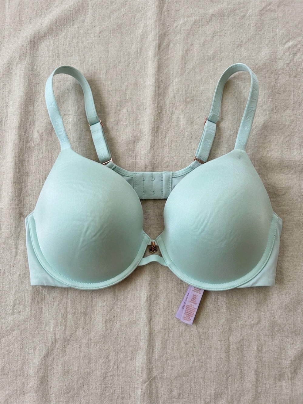 Savage X Fenty Island Blue Breeze Blue Microfiber Padded T-Shirt Bra 38DD